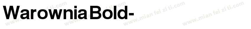Warownia Bold字体转换